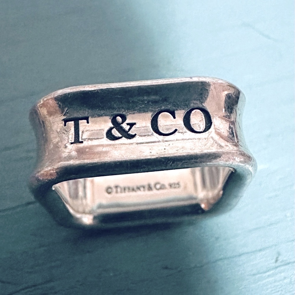 Tiffany & Co. Square Ring, sz 5 - Picture 2 of 4